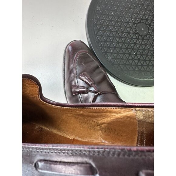 Church\'s Burgundy Leather Tasselled Shoes Loafers Mens 10.5 US main image 11